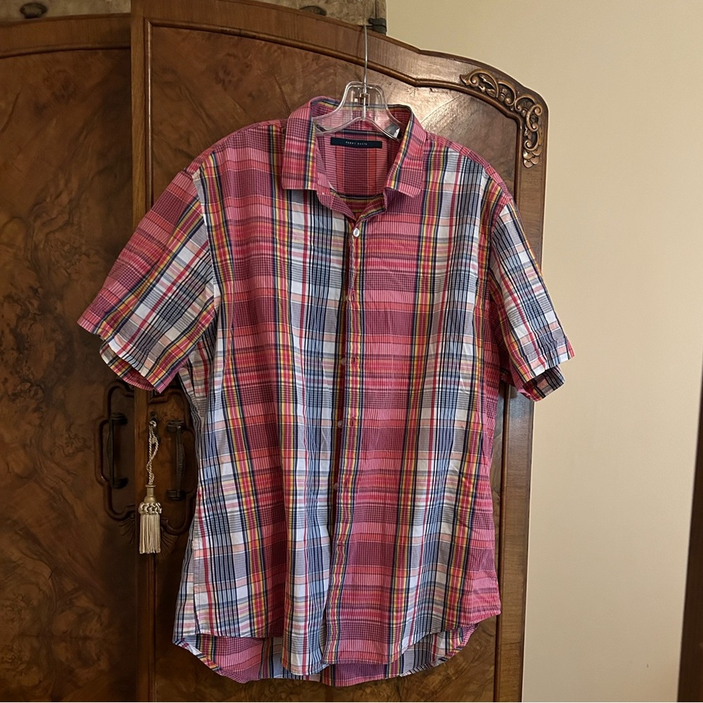 Perry Ellis Soft Striped, Button Down shirt XL  Cotton